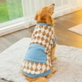 thumbnail image 4 of comerut Dog Clothes Checked Pattern Two-leg Design Dog Clothing with Pockets Soft Warm Comfortable Pet Pullover Pet Supplies, 4 of 7