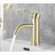 thumbnail image 4 of Mezclador de lavabo Grifo de lavabo de agua fría y caliente Mezclador de lavabo de oro cepillado JM, 4 of 5