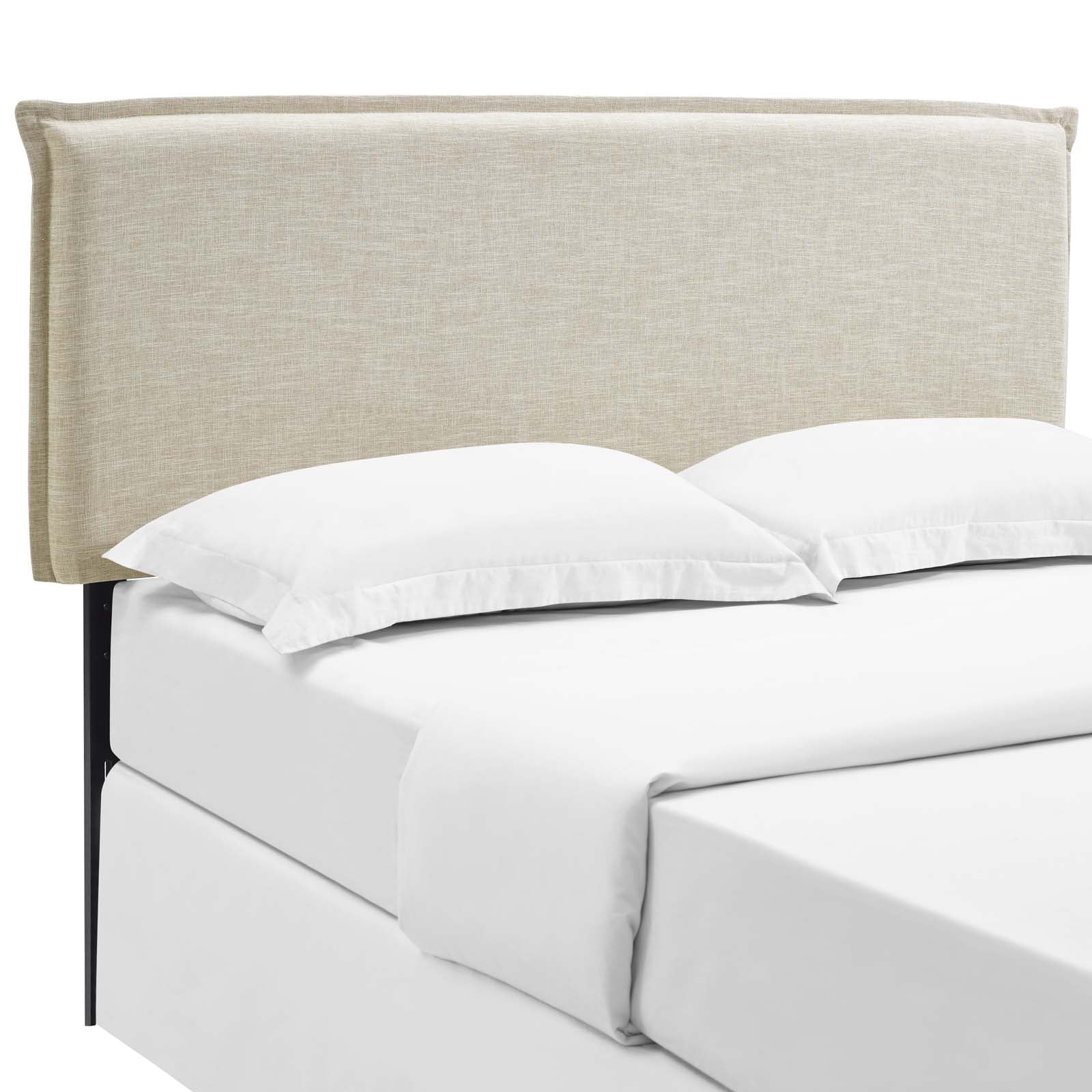 Modway Camille Queen Upholstered Polyester Fabric Headboard in Beige