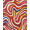 Red, Pattern 4, variant on ODIKA 4' x 6' Machine Washable Non-Slip Area Rug, Psychedelic Swirl High Traffic Rug, Blue, 391735