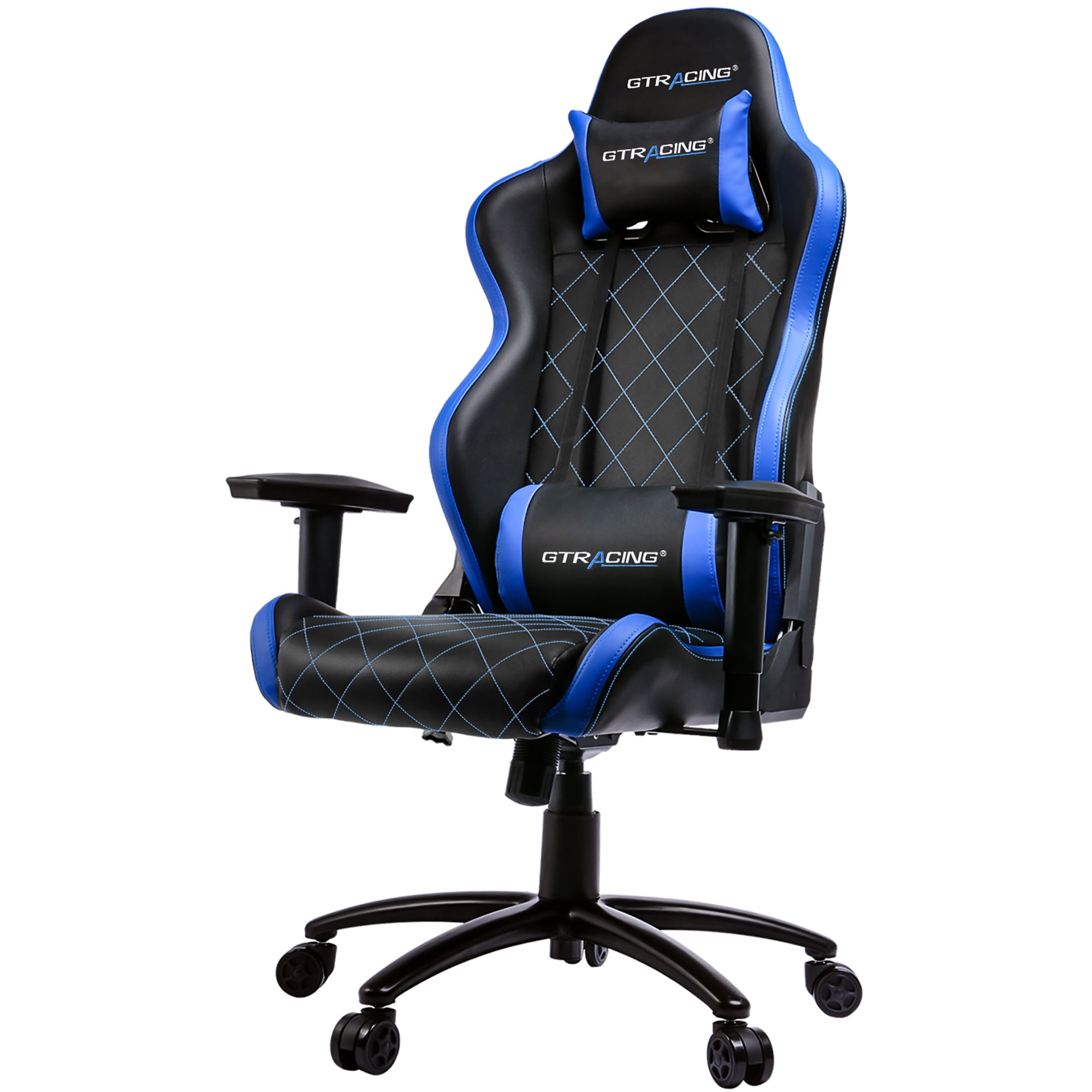 GTRacing PU Adjustable Leather Gaming Chair High Back Recline Office Chair 