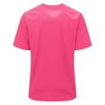 thumbnail image 6 of TKLPEHG Short Sleeve Shirts for Women Button Down Baseball Jersey T-Shirt Casual Solid Color Short Sleeve Top Hot Pink,S, 6 of 8