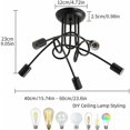 thumbnail image 2 of Durable Finish Sputnik Chandelier, Flush Mount Ceiling Light for Easy Installation, Includes 5 Equal Length Lighting Poles, High-Temperature Tested Surface Paint for Kitchen,, 2 of 5