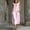 *Pink, variant on ClodeEU Women's Sleeveless Peter Pan Collar Contrast Trim Midi Dress, Casual A-Line Sundress with Pockets Black,Women's Plus L