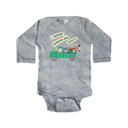 

Inktastic Spread Kindness and Support Autism Bunnies Gift Baby Boy or Baby Girl Long Sleeve Bodysuit