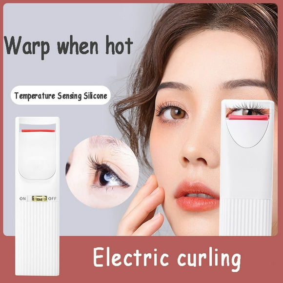 Fiudx Rizador de Pestañas Térmico, Diseño Inteligente con Control de Temperatura, Rizado Sin Dolor, Tamaño Mini Ergonómico, Rutina de Maquillaje Diaria, Apto para Todo Tipo de Ojos, Dispositivo a Pil