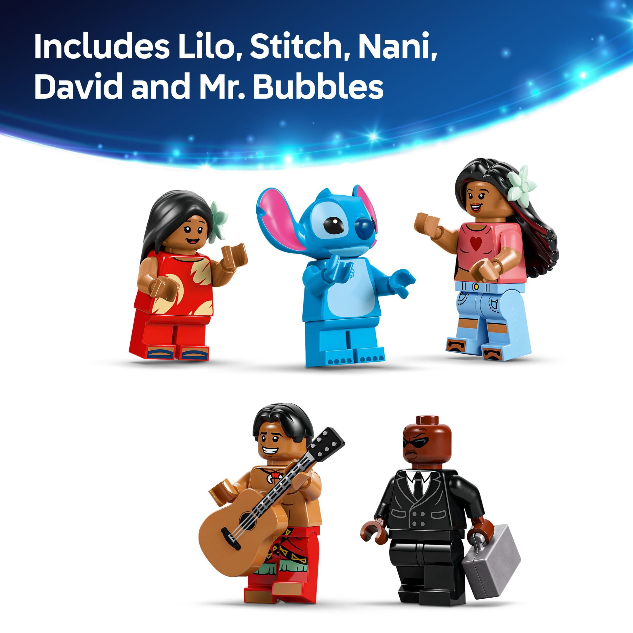 LEGO Disney Lilo and Stitch Beach House Playset with 5 Mini Figures, Ages 9 and up