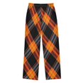 thumbnail image 2 of Orange and Black Stripes Pajama Pants Soft Lightweight Lounge Pants Bottoms Sleep Pants Warm Comfy, 2 of 9
