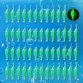 thumbnail image 5 of 50 Uds. De señuelos de pesca de agua salada de 3,5 cm, camarones luminosos con señuelo suave (verde luminoso), 5 of 5