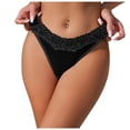 thumbnail image 1 of Braguitas triangulares de encaje de color liso y cintura media para mujer: material duradero, diseño versátil para casa/aire libre, múltiples tallas, 1 of 4