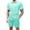 Mint Green, variant on Summer Outfits for Men Big and Tall Button Down Waffle Shirts Short Sleeve Outfits Vacation 2 Piece Sets