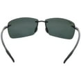 thumbnail image 2 of Maui Jim Men's Polarized Lighthouse 423-02 Black Rimless Sunglasses, 2 of 3