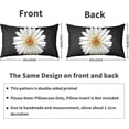 thumbnail image 4 of Black Spring Daisy Lumbar Pillow Covers 12x20 Set of 2 Cute Floral Summer Outdoor Decorative Throw Pillows Farmhouse Flower Pillowcases Linen Rectangle Cushion Case Decor for Home Sofa Couch Bed, 4 of 6