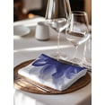 thumbnail image 6 of Blue Bohemian Cloth Napkins Set of 6 Reusable Dinner Napkins, Boho Modern Floral Abstract Ombre White Cocktail Napkin Washable Table Napkins for Wedding/Holiday Party/Baby Shower 20"x20", 6 of 7