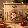 thumbnail image 4 of Sulaicai Christmas Santa Claus Snowflake‑Shaped Diamond Art Hanging Ornament, Holiday Acrylic Xmas Pendant for Window, Door, Wall and Indoor Home Holiday Decor, 4 of 6
