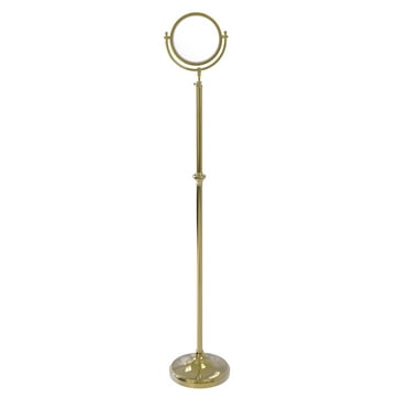 Adjustable Height Floor Standing Make Up Mirror 8 In Diameter With 5x Magnification Satin Chrome Com Adjustable Height Floor Standing Make, Taymor Floor Standing Adjustable Mirror