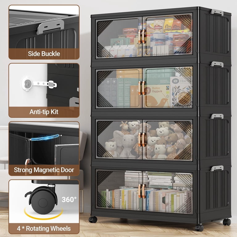 Broview V60 140Gal Extra Large Stackable Storage Bins with Lids
