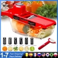 thumbnail image 2 of Cortador de verduras Rallador para verduras Rebanadoras Trituradoras Multi Slicer Peeler Zanahoria Fruta 6 en 1 Gadgets Herramientas de corte de verduras Tan Jianjun unisex, 2 of 2