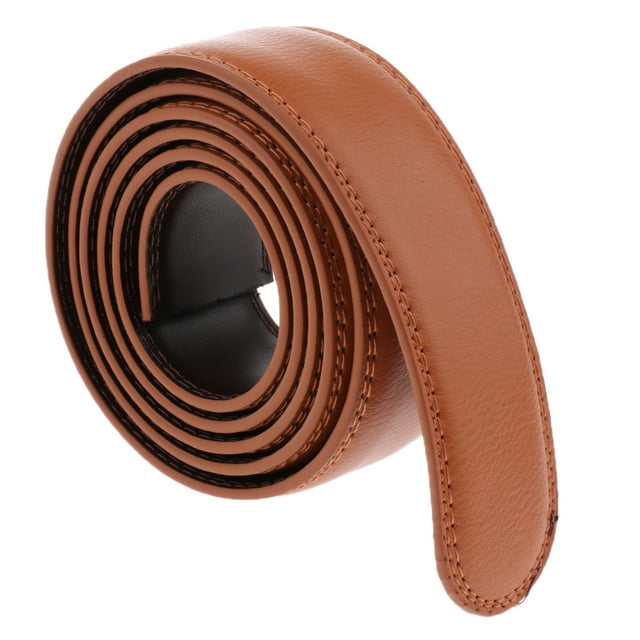 Artificial Leather Buckleleselt Slim Waist Strap for Sewing 3.5cm Brown