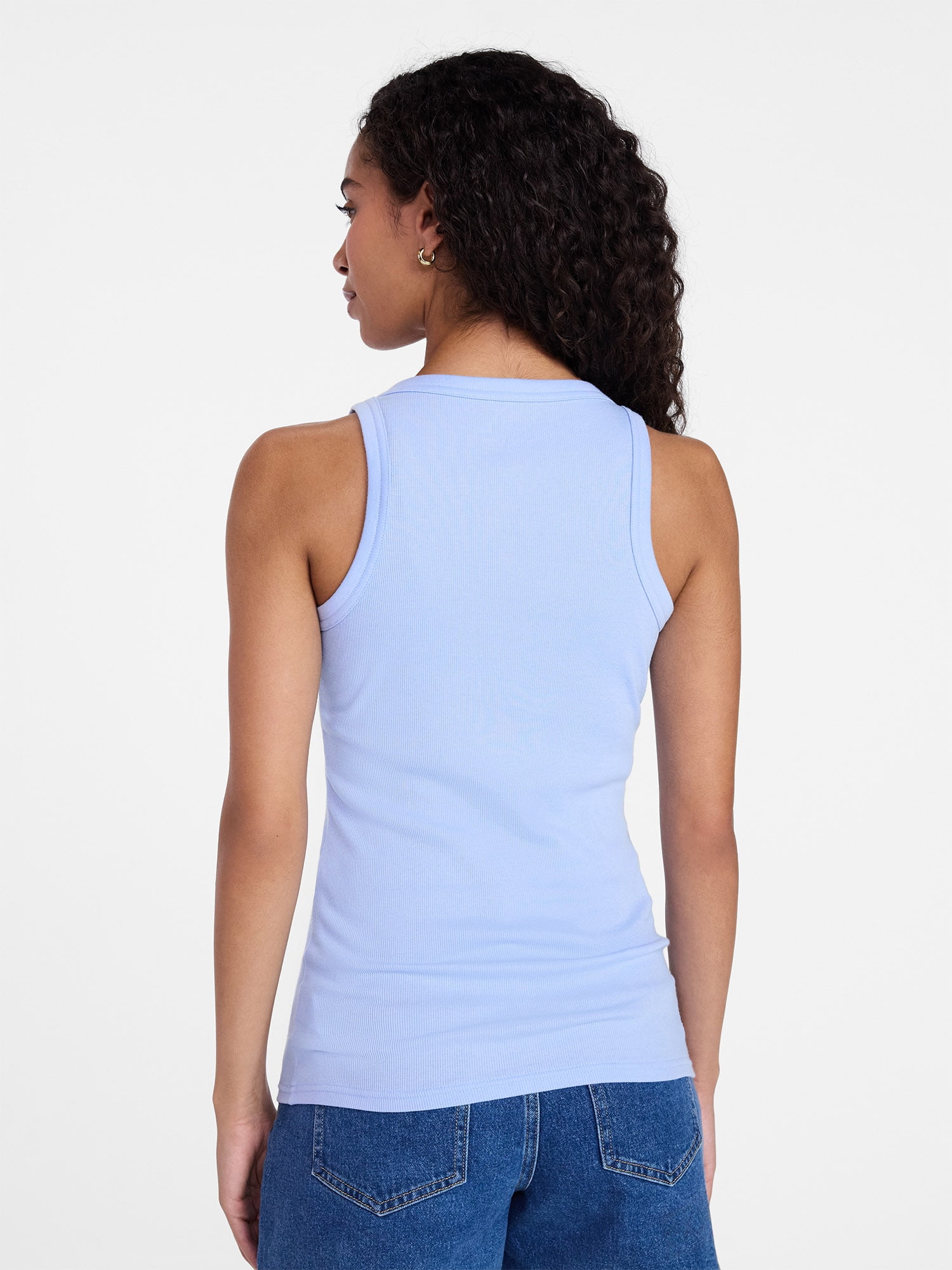 Time and Tru Women's Ribbed Tank Top, Sizes XS-XXXL
