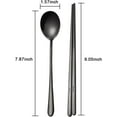 thumbnail image 2 of Buyer Star 4 Set Gold Korean Reusable Metal Stainless Steel Chopsticks Spoon Set, 2 of 6