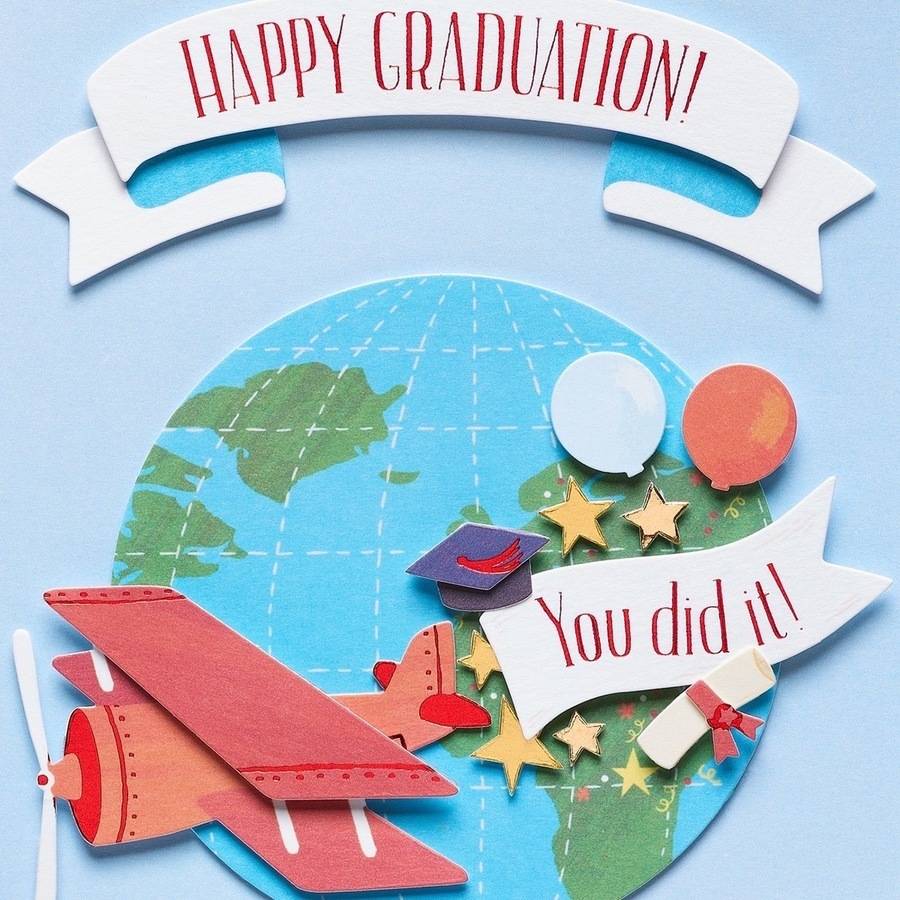 Papyrus Greeting Card, World Traveler Graduation Card