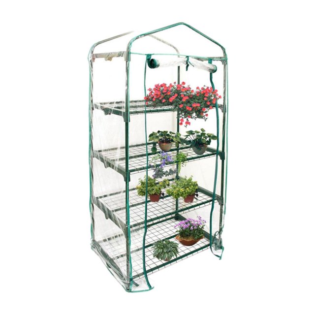 , Cubierta de Planta Pequeña Plegable Portátil de Repuesto Transparente, Tienda de Campaña de de Refugio, para Jardín Exterior Cuatro niveles69×49×155cm DYNWAVEMX Invernadero