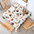thumbnail image 2 of White Christmas Santa and Gift Pattern Square Tablecloth,Waterproof Square Table Cover,Wipeable Spillproof Washable Table Cover for Home Kitchen Party Decor 42"X42"(107x107cm), 2 of 6