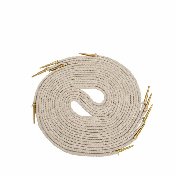 Lord of Battles Solid Brass Aiglets With Cotton Strings, Medieval Style Aiglets for Clothing DIY Accessories, Coats, Costumes