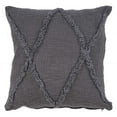 thumbnail image 1 of LR Resources PILLO07323DGYFFPL Cabin Square Throw Pillow - Dark Gray, 1 of 1