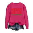 thumbnail image 4 of EHQJNJ Chandail en Molleton Jaune Col Rond Mode Hiver pour Femmes Imprimé Festif de Noël Col Rond Haut Chandail en Molleton Graphique au Dos pour Femmes Tendance Graphique Violet, 4 of 4