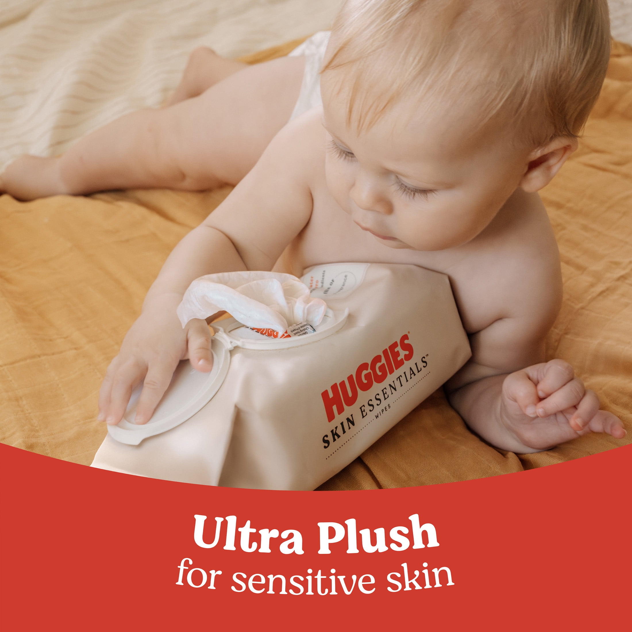(8 pack) Huggies Skin Essentials Baby Wipes, 1 Pack, 56 Count (Select for More)