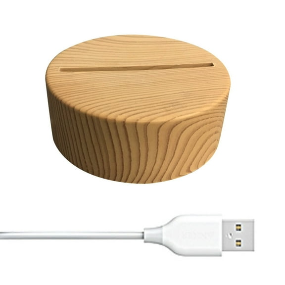 YIEMEEN 3D Crystal Glass Resin Art Display Stand Base Stand Night LED Light Lamp Base