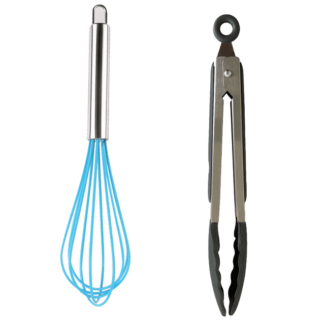 Juego de utensilios de cocina - Utensilios de cocina de silicona resistentes al calor - Juego de utensilios - 2 piezas de utensilios de cocina antiadherentes