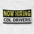 thumbnail image 4 of Now Hiring CDL Drivers 13 oz Heavy Duty Vinyl Banner Commercial Driver Jobs Available Help Wanted Sign for Business Advertising Indoor/Outdoor Single-Sided with Metal Grommets (2x5 ft, Bk & Wh & Ye), 4 of 6