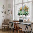 thumbnail image 5 of Hello Spring Tier Curtains 54 Inch Length, Easter Flowers Green Car Vintage Floral Cafe Short Curtains for Bathroom Over Sink, Small Kitchen Curtain Light Filtering Tiered Drapes 2 Panels 27.5"Wx54"L, 5 of 8