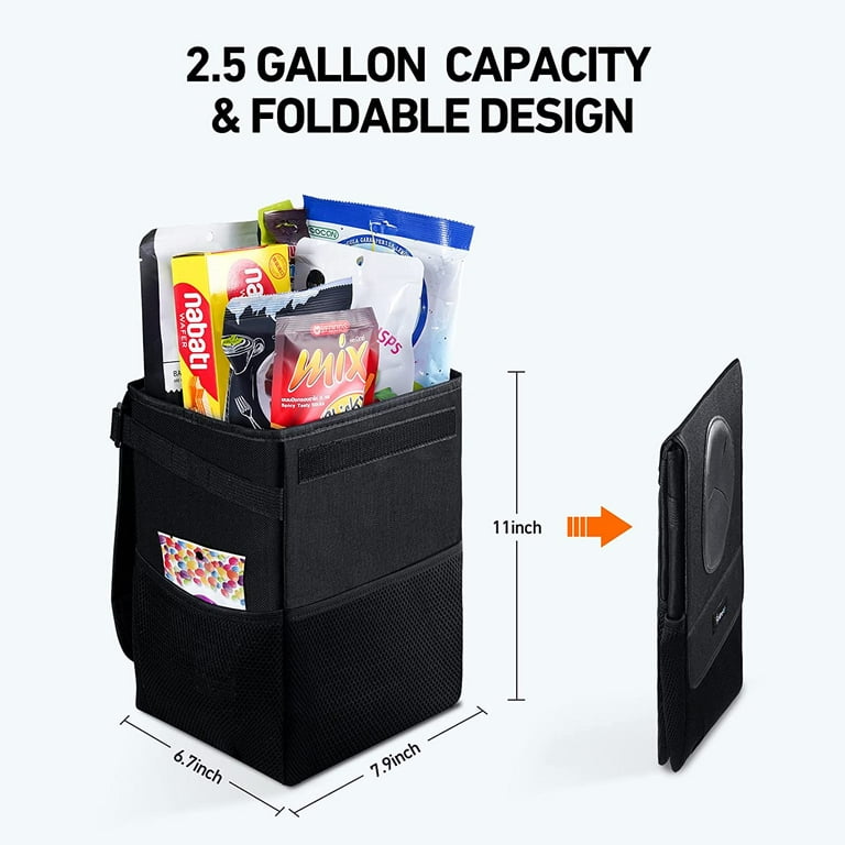 AstroAI 2.5 Gallon/9.5L Car Trash Can with Lid, Car Garbage Can
