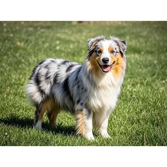 Australian Shepherd Diamond Art 5D Diamond Painting DIY Kits Full Round Drill Bead Gem by Number Mosaic Embroidery Arts and Crafts for Living Room Bedroom Home Wall Decor 12x16 inch / 30x40cm