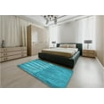 thumbnail image 4 of Ahgly Company Indoor Rectangle Patterned Bright Turquoise Blue Area Rugs, 2' x 5', 4 of 6