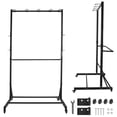 thumbnail image 4 of puresly Freestanding Storage Rack with Locking Casters & 6 Hooks Mobile Freestanding Vertical Rack Holds Up To 5 Bikes Vertical Storage Stand Height Adjustable for Garage Basement & Home, 4 of 8