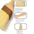 thumbnail image 2 of Pastry Basting Brush - Food Grade, No Shedding Natural Bristle, Heat Resistant Wooden Handle, Durable Kitchen Tool for Baking, Cooking, Butter, Egg Wash, Glazing, Oil, Sauce, 2 of 4