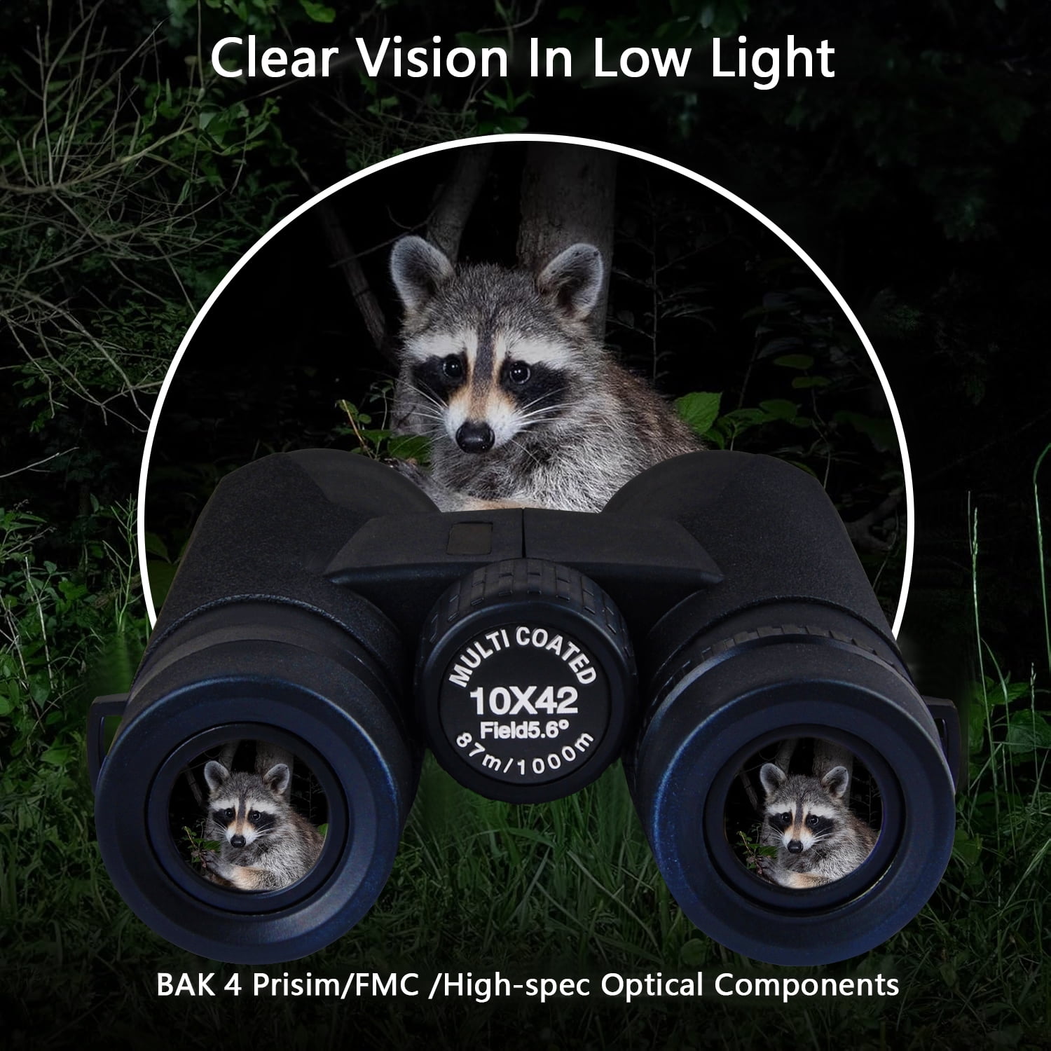 HOOTEK Binoculars for Adults, 10x42 Waterproof and Durable Binoculars with Multi-Coated Optics and Protective Rubber Armor, Binocular with Low Light Vision, Binoculars for Bird Watching, Hunting