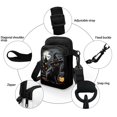 thumbnail image 5 of HELLHERO Cat Pumpkin Pattern Birthday Gift 2 Layers Underarm Shoulder Bag Stylish for Daily Commute or Casual Outings, 5 of 7