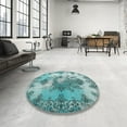 thumbnail image 4 of Ahgly Company Machine Washable Indoor Rectangle Traditional Sea Turtle Green Area Rugs, 2' x 5', 4 of 7