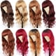 thumbnail image 1 of Peluca de estilo europeo y americano con flequillo ordenado, cabello rizado, cabello humano ondulado y rizado, tocado, 1 of 5
