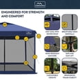 thumbnail image 3 of KAMPKEEPER 10x10 Pop Up Canopy Tent with Netting, Portable Outdoor Sun Shade, Navy Blue, 3 of 6