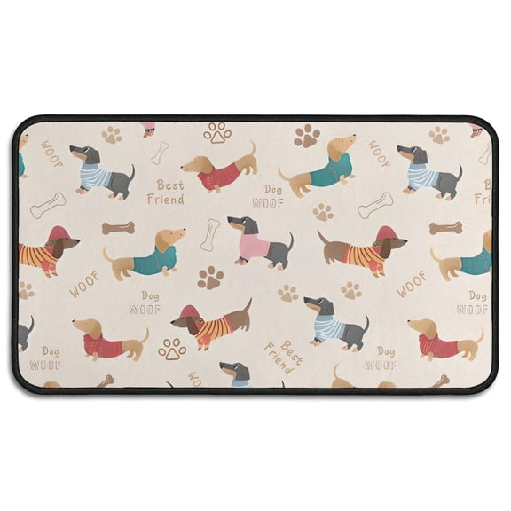 Dachshund Door Rugs,Washable Non Slip Door Mats Indoor,Decorative Door Mats,Entry Mat Indoor for Entrance,Bedroom,Kitchen,Bathroom,30"x17"