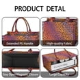 thumbnail image 4 of Large Capacity Tote Bag,Orange and Purple Of Leopard Print Handbag Fashion Luxury Tote Bag,15.7"x13"x 5.1" Inches,Laptop Compatible, 4 of 6