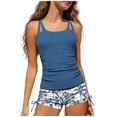 thumbnail image 2 of ATOGUTA Swimsuits for Girls Summer Swimwear Two Piece Boyshort Tankini Kids Swimsuit Size 7-16, Navy, 2 of 6