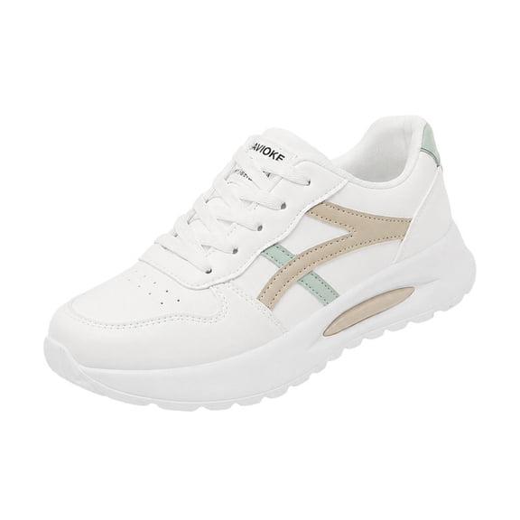 CHICVOMEY Comfort Sneakers for Women Lightweight Lace-Up Sneakers Cushioned Non Slip Walking Shoes for Daily Wear & Walking